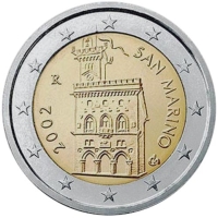 San Marino 2 Euro 2002 Unc